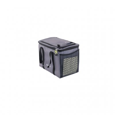 The side mesh pockets and a large U-shaped opening provide excellent storage options.
