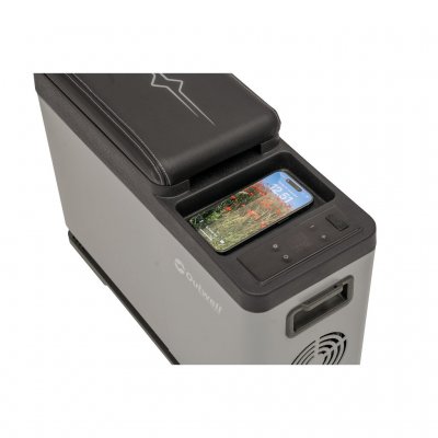 Designed compartment for storing your phone with wireless charging.