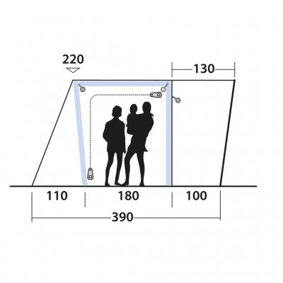 Altitude sketch Outwell Jonesville 290SA Car tent.