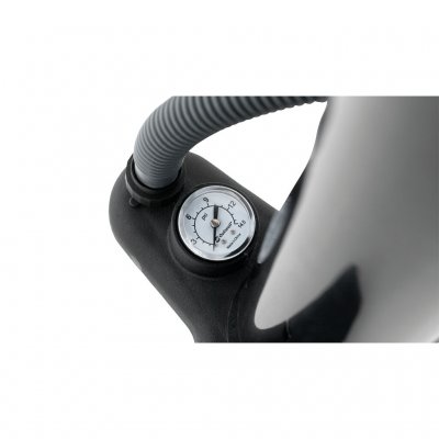 Large pressure gauge makes it easy to pump tent.