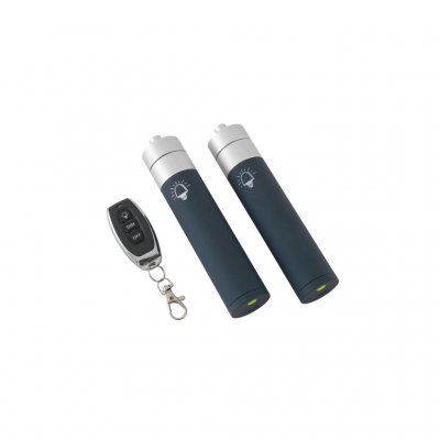 Two battery packs and a remote control for the Outwell Nightlight System.