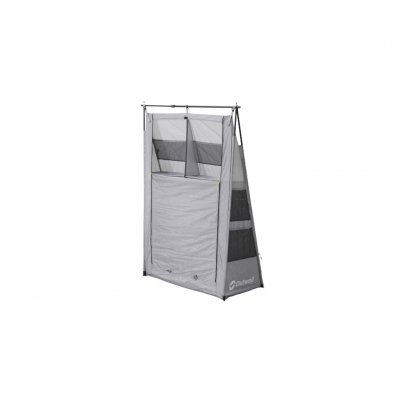 Practical storage cabinet specially designed for tents. Takes up little space and holds both games, equipment and clothes.