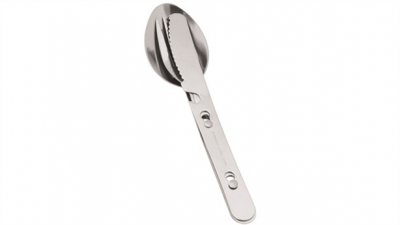 The cutlery is easily attached when not in use.