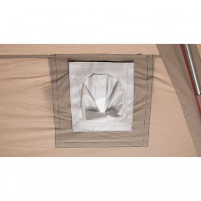 Protect the tent where the chimney of the stove exits.