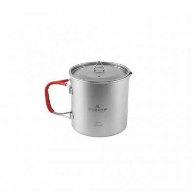 Ultralight titanium pot for one person, with a volume of 650 ml and a weight of just 99 g.