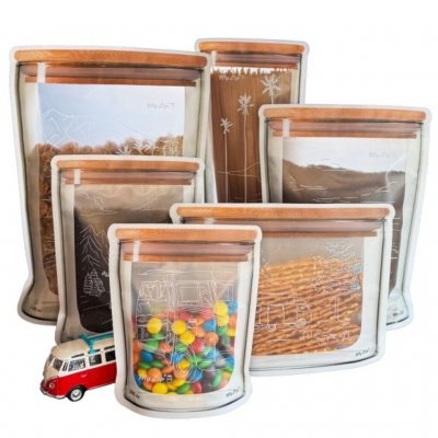 They come in various sizes from 350 ml (S) to 2700 ml (XL), allowing optimal portioning and storage of a wide range of contents.