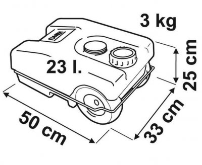 Fiamma Roll-Tank 23W Waste water tank - Outlet