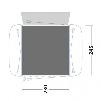 The footprint is for the entire tent and protects against moisture, dirt and wear.