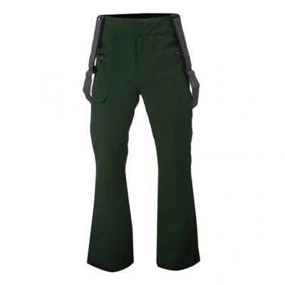 Adjustable waist, snow lock and zipper at leg end.