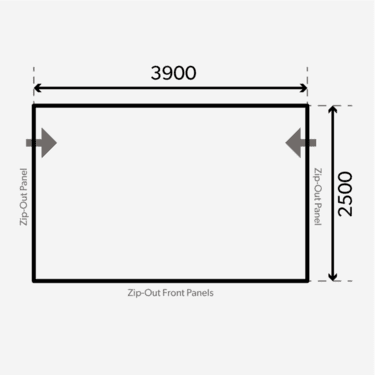 Floorplan for Dometic Rally Air Pro 390 M