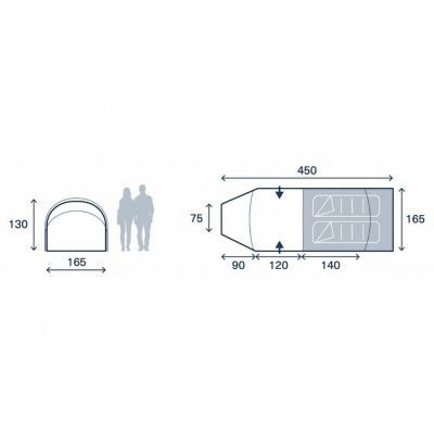 Floor Plan for Kampa Wanderlight Tent