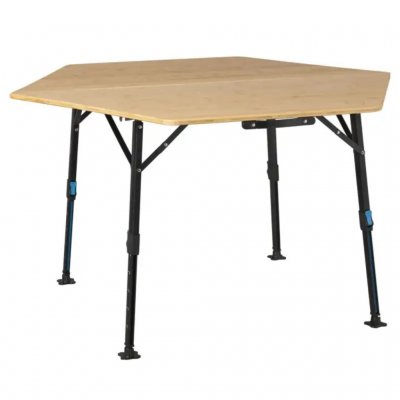 DEFA Hexagon Bamboo 120 x 70 cm Camping Table