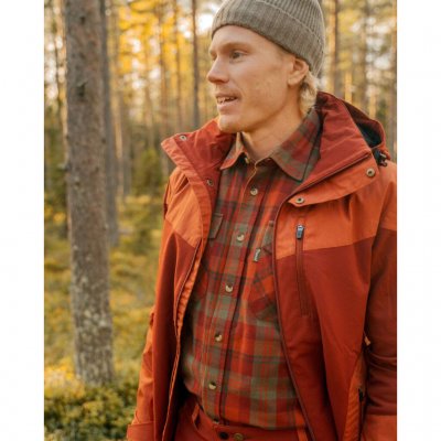 Pinewood Härjedalen Flannelshirt Men Terracotta/Green