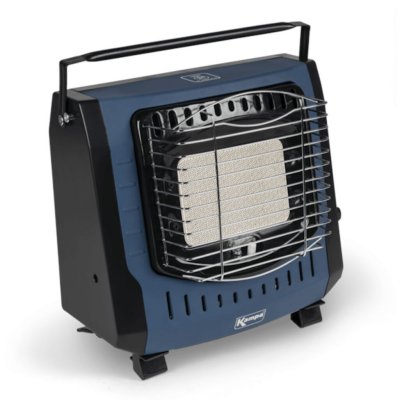 Portable gas heater for tents, awnings, camping and outdoor life.