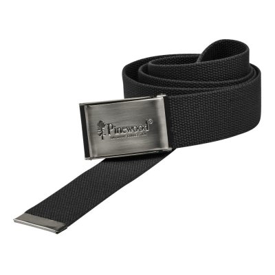 Sturdy black belt in canvas from Pinewood.