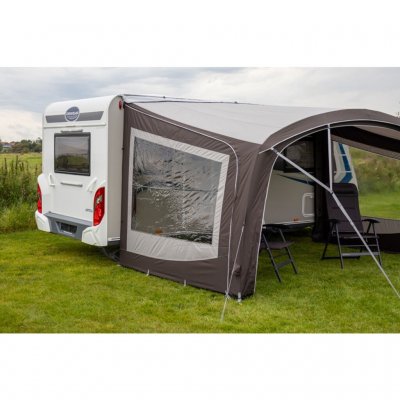 The side walls provide protection from sun, rain and wind.