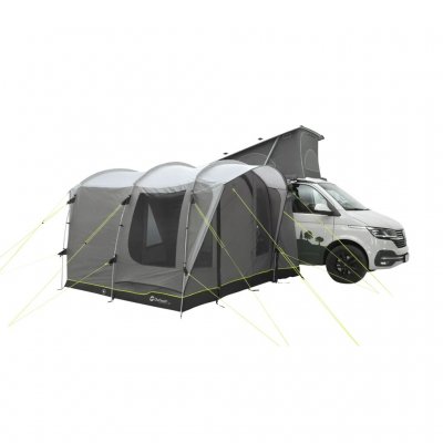 Outwell Armona is a flexible car tent that attaches to the back of the car, to the side of the car or is used independently.