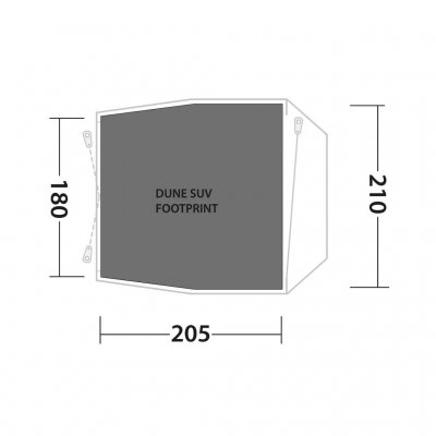 The footprint is for the entire tent and protects against moisture, dirt and wear.