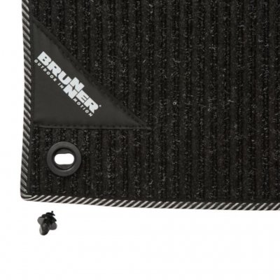 Fasteners to lock the mat to the floor are included.