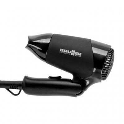 Brunner 12V travel hair dryer in folded position.