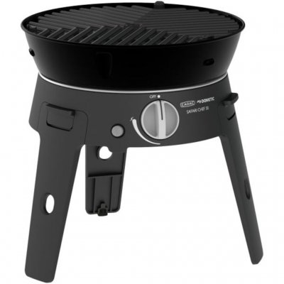 The grill has a griddle plate.