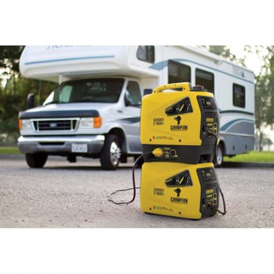 Champion 2000W generator can be connected in parallel for increased power.