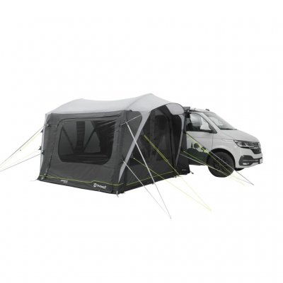 Outwell Cross PowerAir is a flexible car tent that attaches to the back of the car, to the side of the car or is used