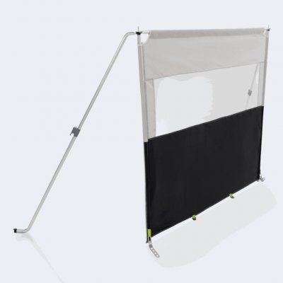 Dometic Pro Windbreak 1 windscreen for caravan and motorhome with window and top bar.
