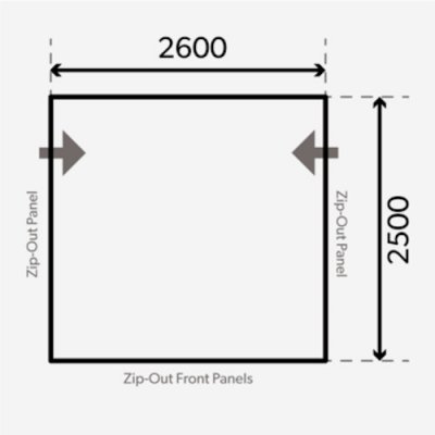 Floor plan for Dometic Rally Air Tour 260 S