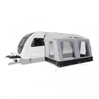 The awning fits taller caravans and motorhomes.