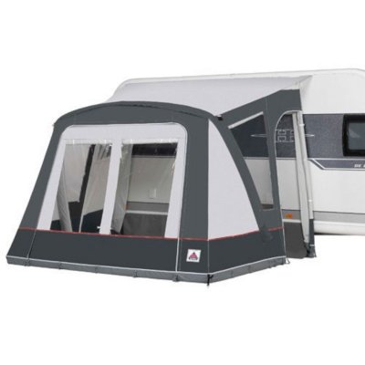 Dorema Mistral Air is an easy-to-pitch awning with air ducts and a depth of 3 meters.