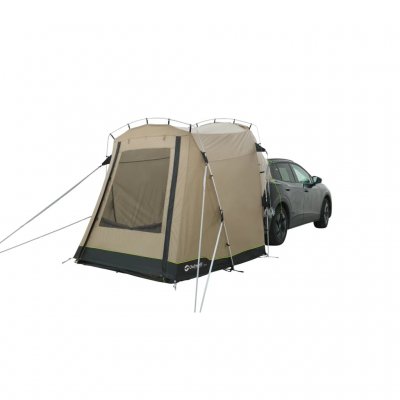 Outwell Dune SUV with closed door. Use the tent free-standing when you want to drive away with the vehicle.