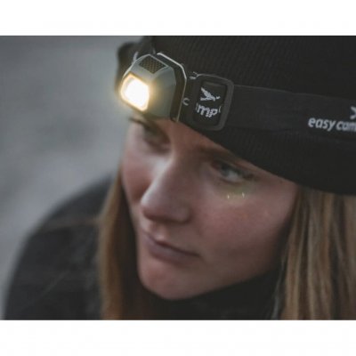 The headlamp has an adjustable headband and six different light modes.