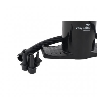 The pump comes with 3 different nozzles.
