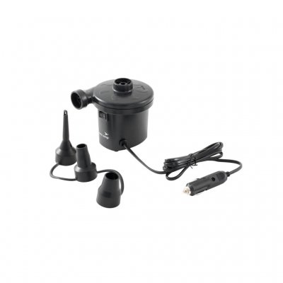 The El Nino pump can be connected to the car’s 12V socket for easy inflation or deflation.