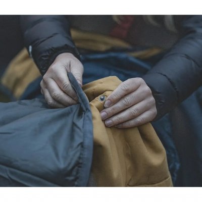 Buttonable foot end provides extra warmth during cold nights.