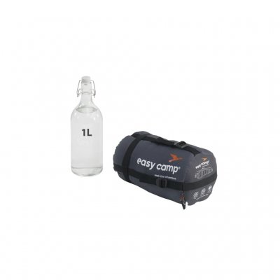 Easy Camp Falcon I sleeping bag can be rolled up into a compact pack size.
