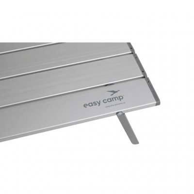 The table is made of aluminium.