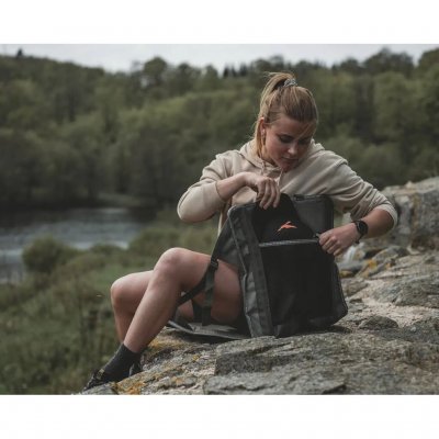 The chair provides a comfortable seat on hard or uneven surfaces.