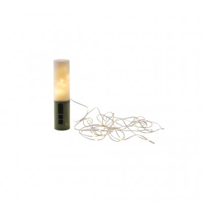 The lantern has a built-in string light.