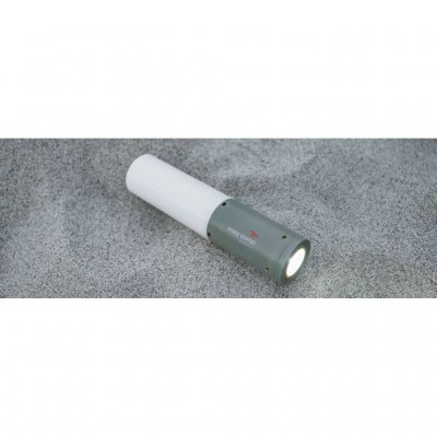 Compact design with flashlight, lantern and string light in one.