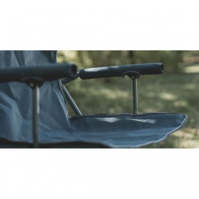 Foam-padded armrests.