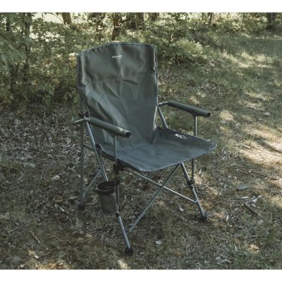 Easy Camp Oak is a pack-friendly camping chair with a robust steel frame, padded armrests and cup holder.
