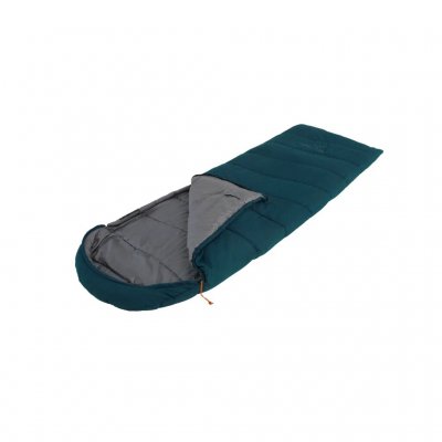 The sleeping bag can be fully unzipped.
