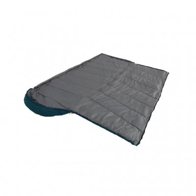 The sleeping bag can be fully unzipped and used as a duvet.