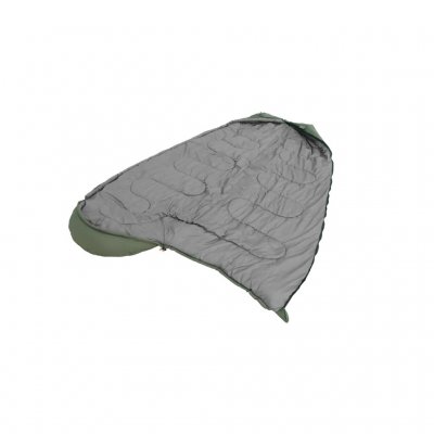 The sleeping bag can be fully unzipped and used as a duvet.