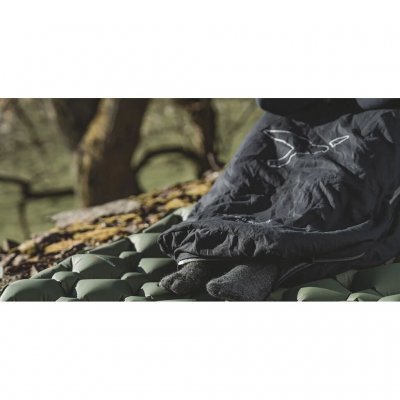 The sleeping bag can also be unzipped from the bottom.