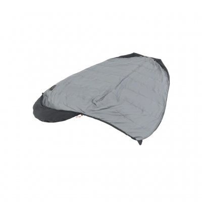The sleeping bag can be fully unzipped and used as a duvet.