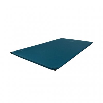 Double self-inflating sleeping mat for camping and overnight stays in a tent.