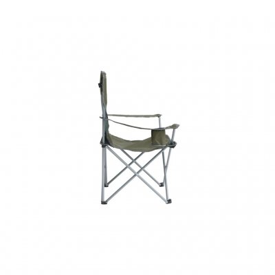 The Spruce Arm Chair Olivine is a durable and foldable chair, perfect for camping.